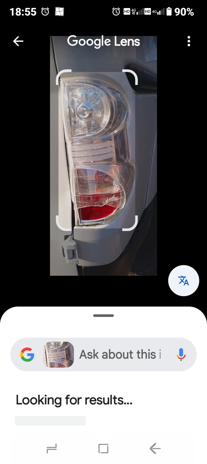 Nissan e-NV200 TAIL LIGHT ON BODY (N/S)