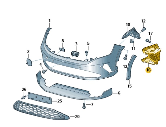 Volkswagen Taigo Bumper (Front) End Cap