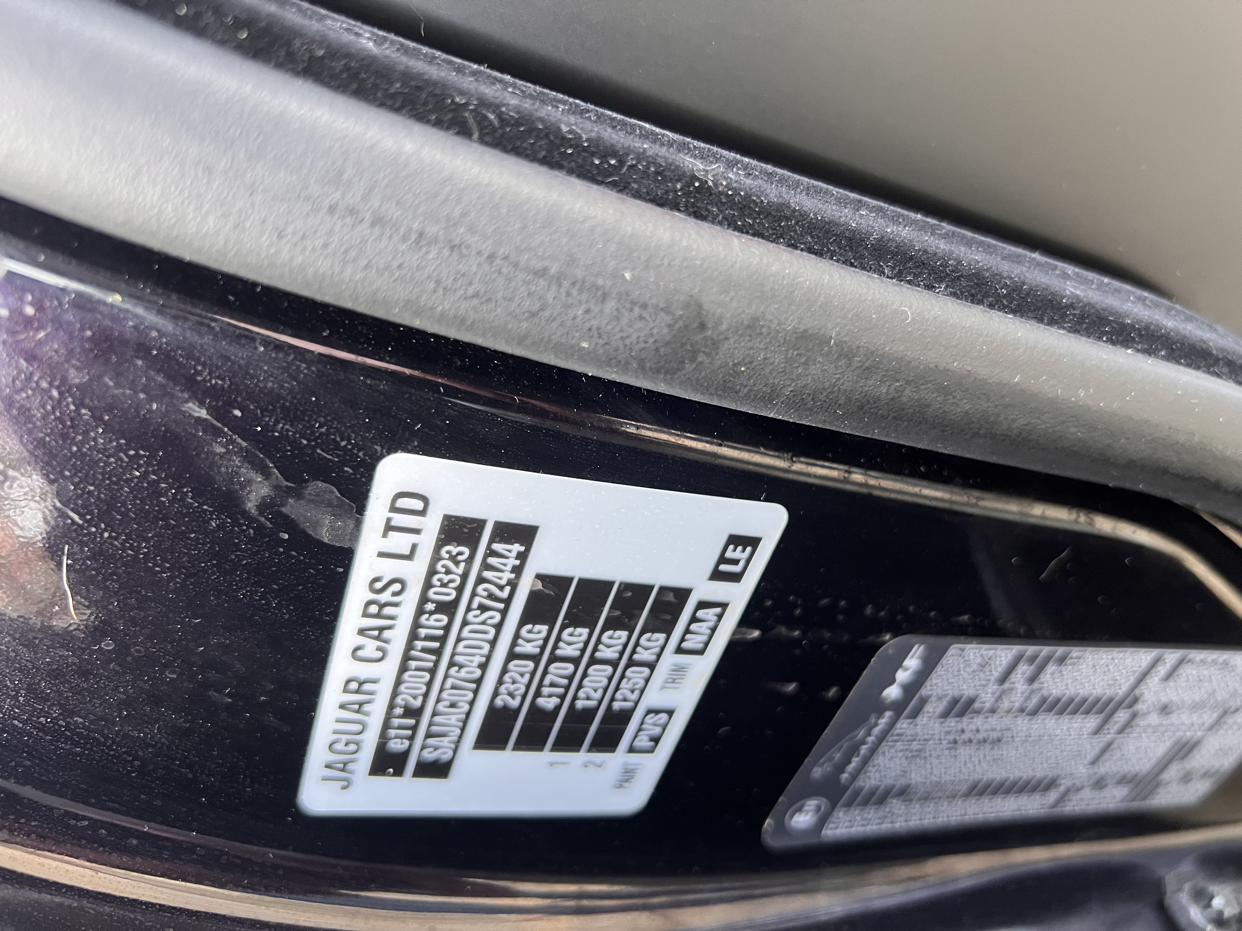 JAGUAR XF Boot lid