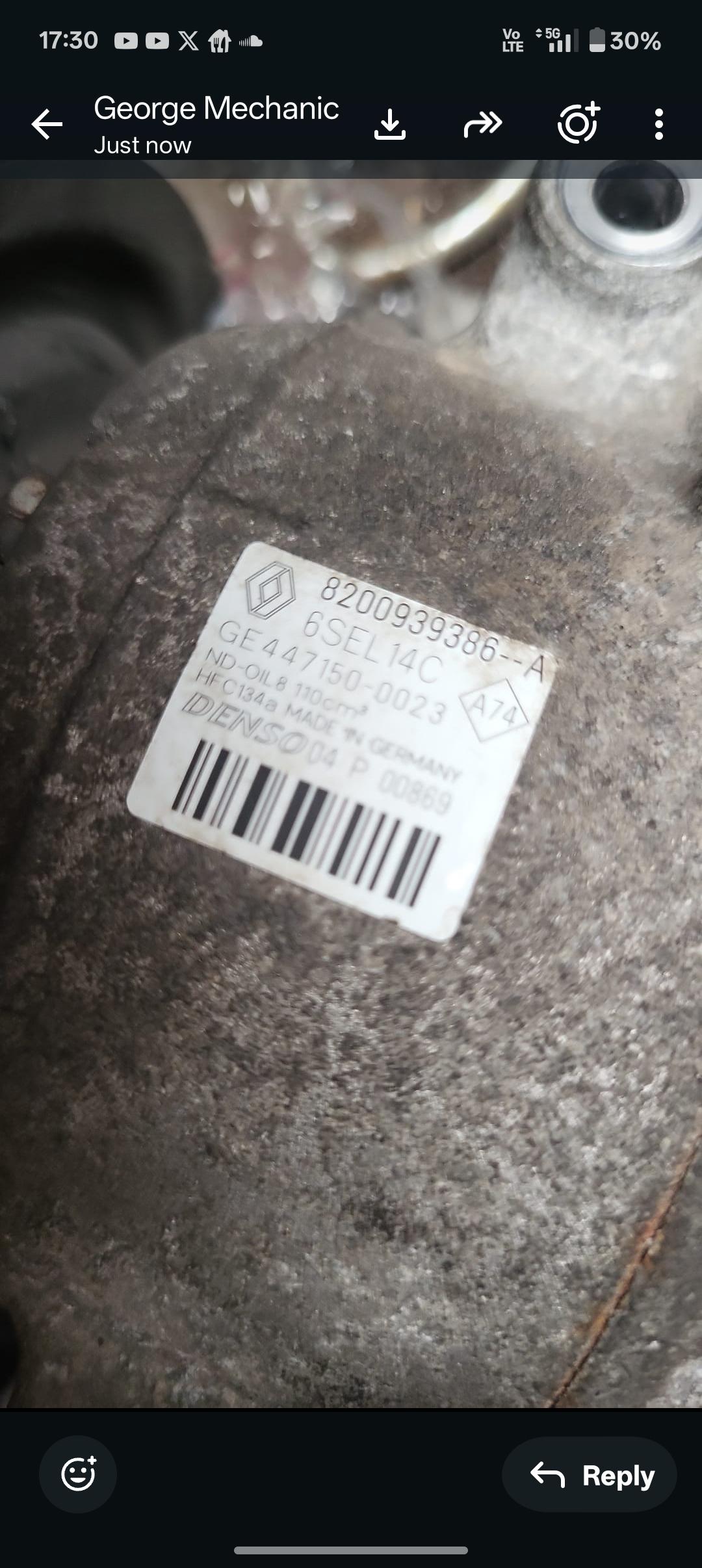RENAULT Grand Scenic A/C COMPRESSOR