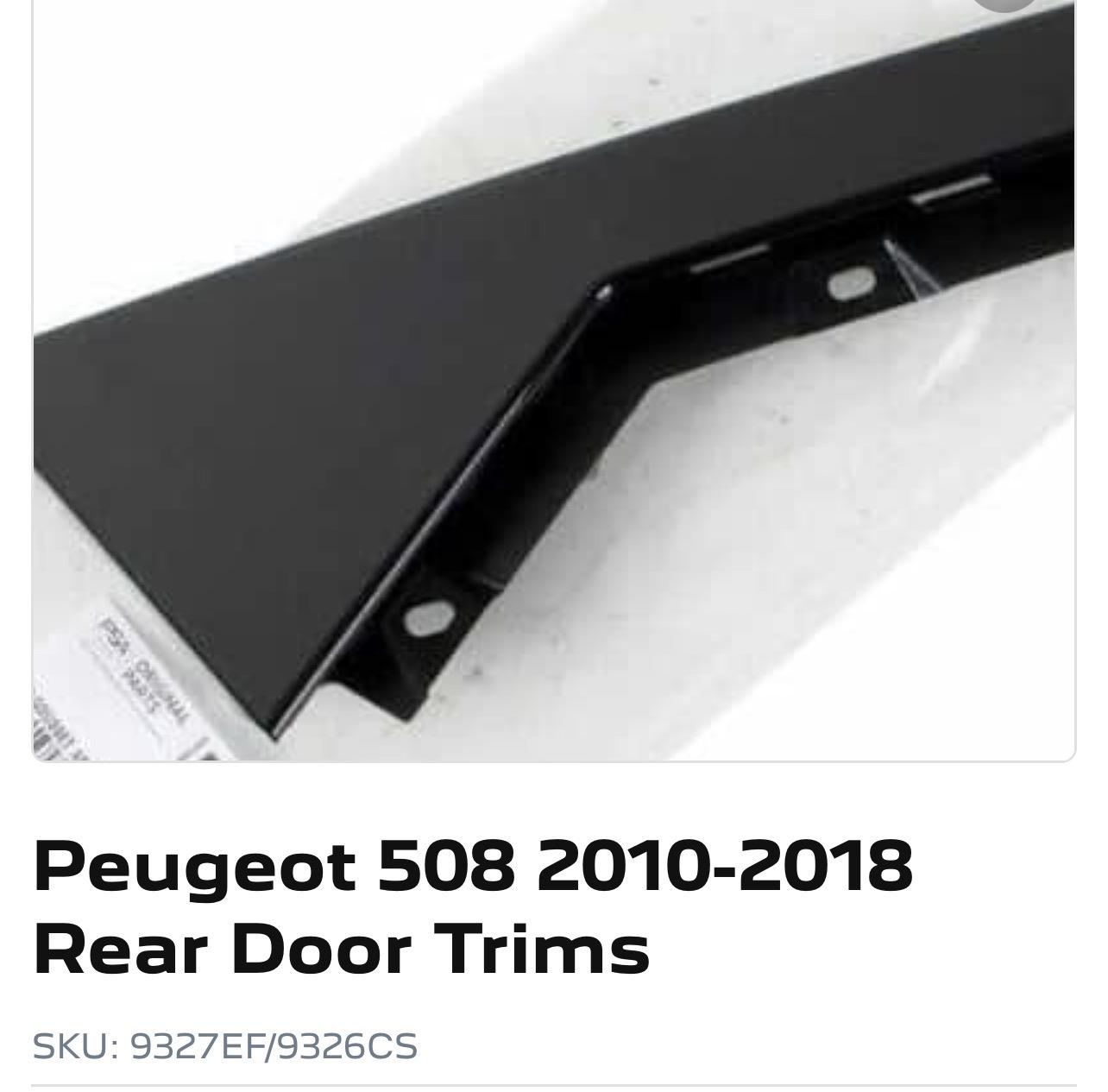 PEUGEOT 508 Rear door window trim