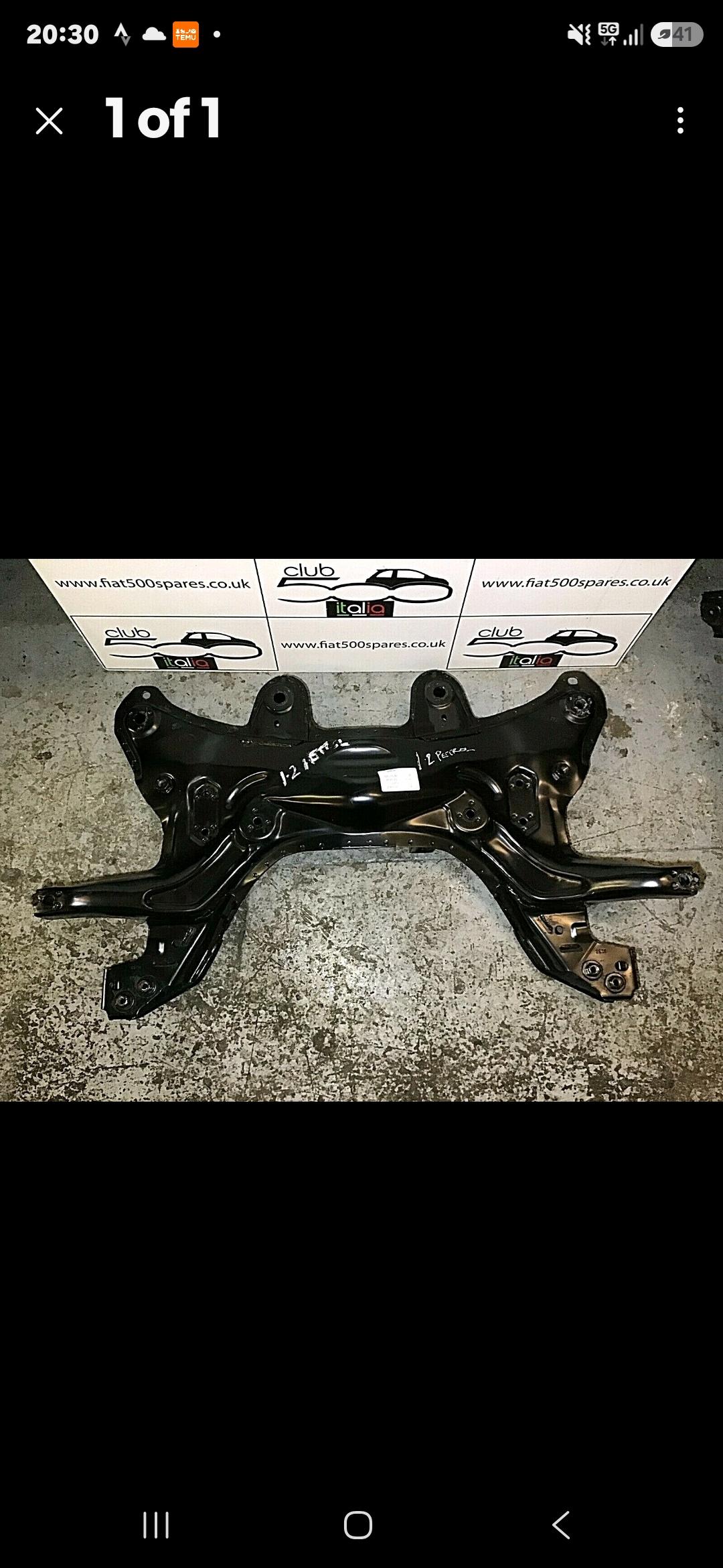 FIAT 500 SUBFRAME - FRONT