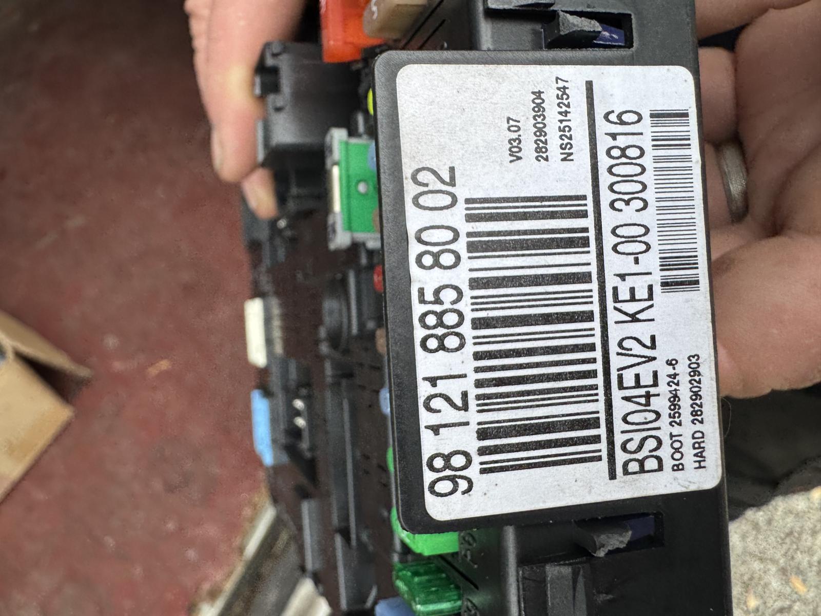 PEUGEOT Partner ECU, KEY CARD & BSI UNIT