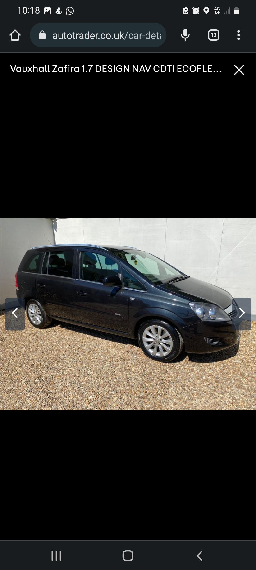 VAUXHALL Zafira BUMPER - FRONT