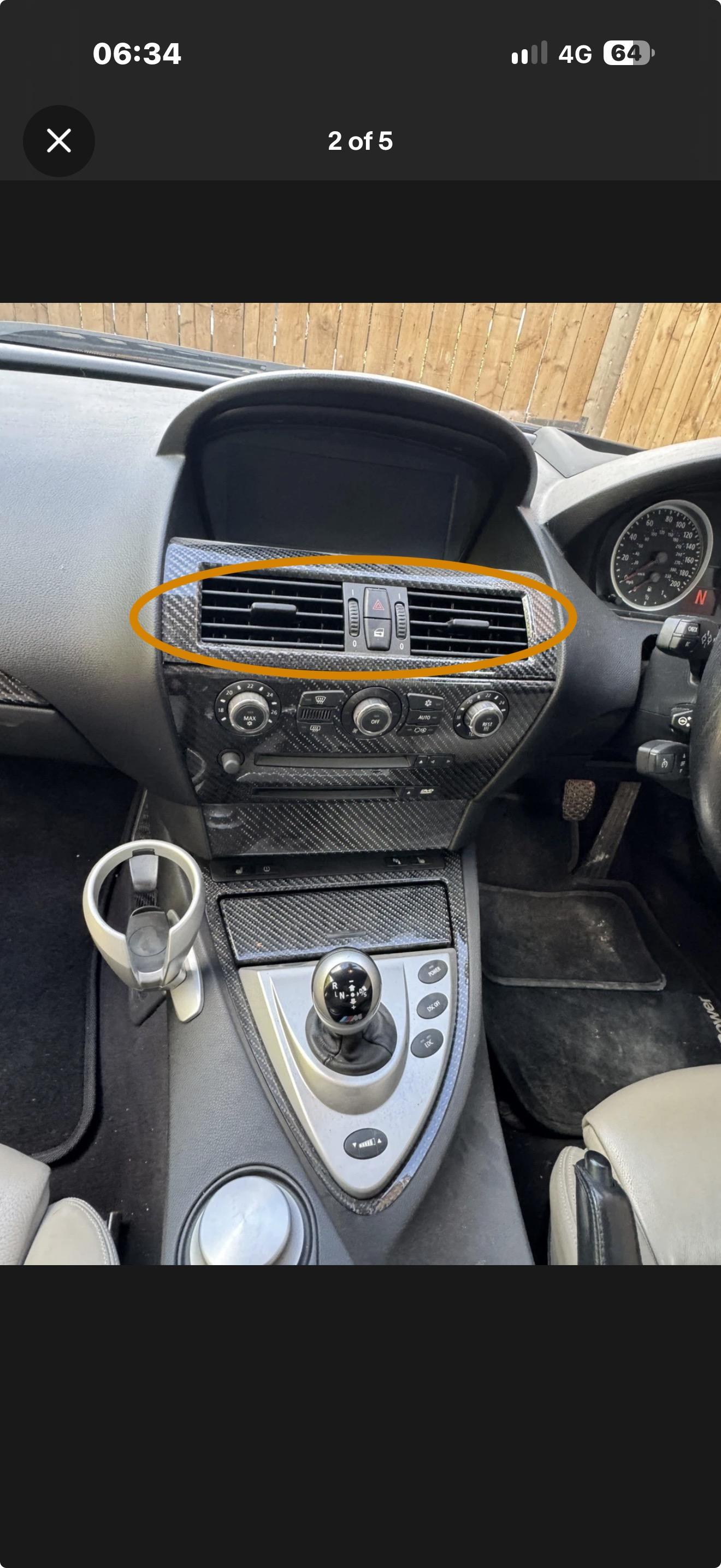 BMW 6 Series AIR VENTS CENTRE